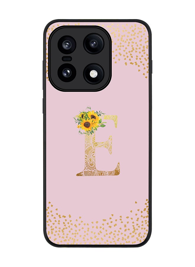 Stylizedd For OnePlus 15 Case,Slim fit Camera Protection, Shockproof Thin Phone cover  - Custom Floral Monogram - E  (Pink ) - Image 1